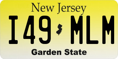 NJ license plate I49MLM