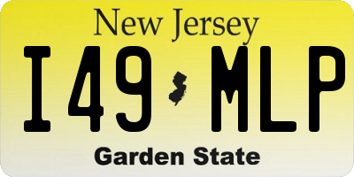 NJ license plate I49MLP
