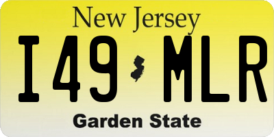 NJ license plate I49MLR