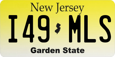 NJ license plate I49MLS