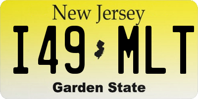 NJ license plate I49MLT