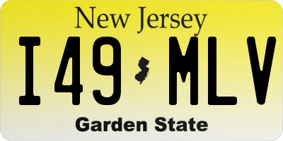 NJ license plate I49MLV