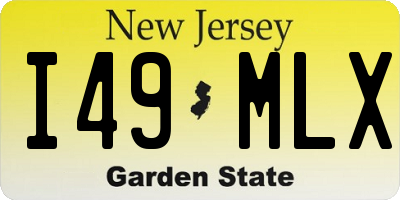 NJ license plate I49MLX