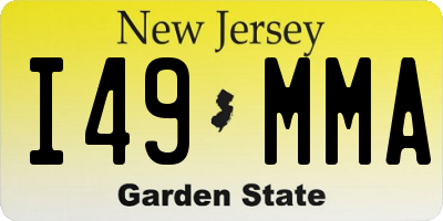 NJ license plate I49MMA