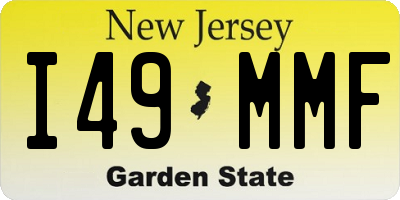 NJ license plate I49MMF