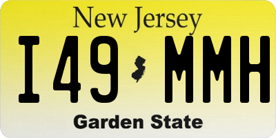 NJ license plate I49MMH