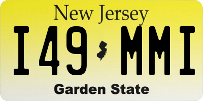 NJ license plate I49MMI