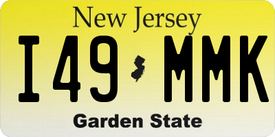 NJ license plate I49MMK