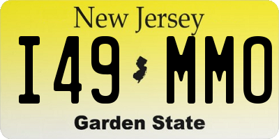 NJ license plate I49MMO