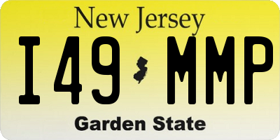 NJ license plate I49MMP