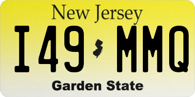 NJ license plate I49MMQ