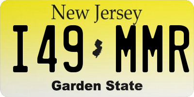 NJ license plate I49MMR
