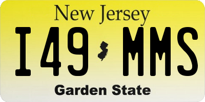 NJ license plate I49MMS