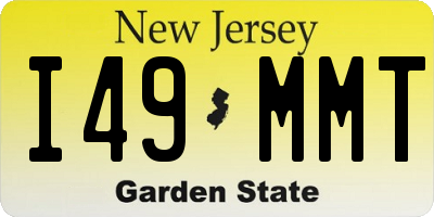 NJ license plate I49MMT