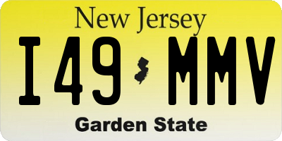 NJ license plate I49MMV