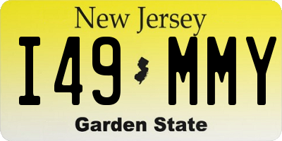 NJ license plate I49MMY