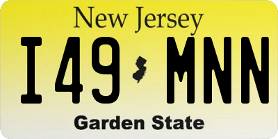 NJ license plate I49MNN