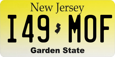 NJ license plate I49MOF