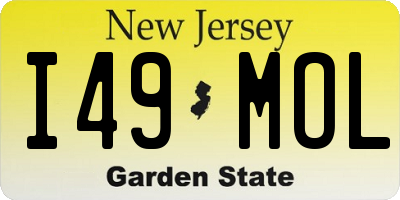 NJ license plate I49MOL