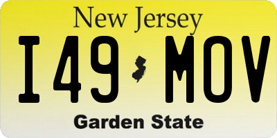 NJ license plate I49MOV