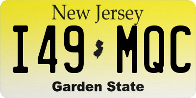 NJ license plate I49MQC