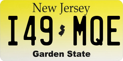NJ license plate I49MQE
