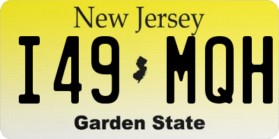 NJ license plate I49MQH