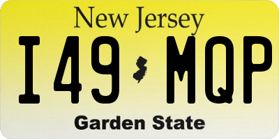 NJ license plate I49MQP
