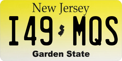 NJ license plate I49MQS