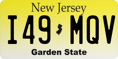 NJ license plate I49MQV