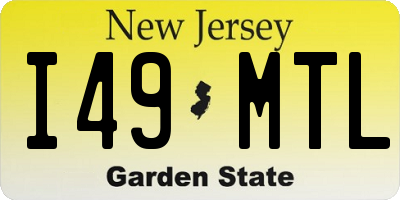NJ license plate I49MTL