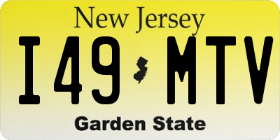 NJ license plate I49MTV