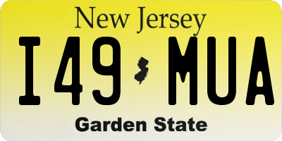 NJ license plate I49MUA