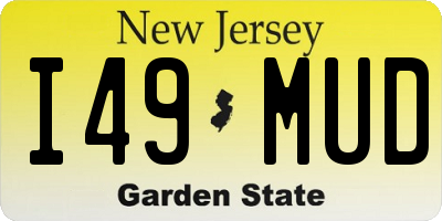 NJ license plate I49MUD