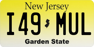 NJ license plate I49MUL