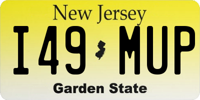 NJ license plate I49MUP
