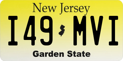 NJ license plate I49MVI