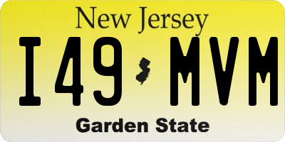 NJ license plate I49MVM