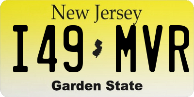NJ license plate I49MVR
