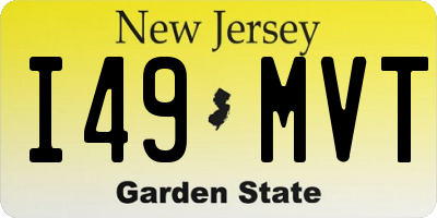 NJ license plate I49MVT