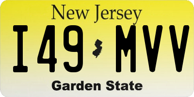 NJ license plate I49MVV