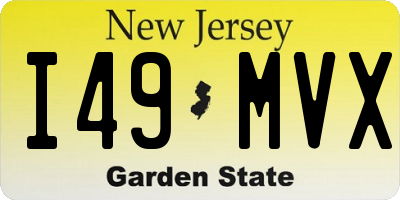 NJ license plate I49MVX