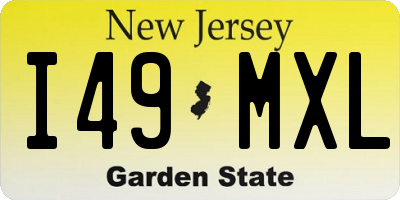 NJ license plate I49MXL