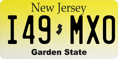 NJ license plate I49MXO