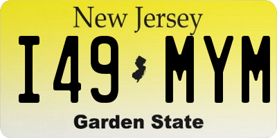 NJ license plate I49MYM