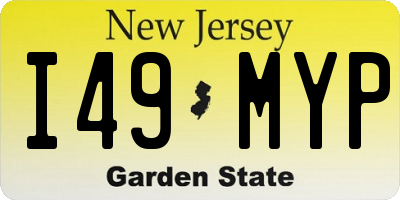 NJ license plate I49MYP