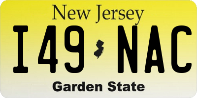 NJ license plate I49NAC