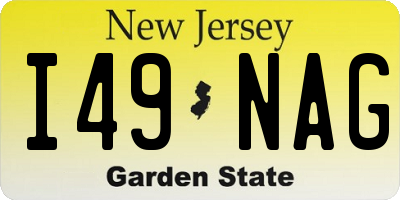 NJ license plate I49NAG