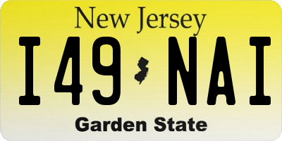 NJ license plate I49NAI