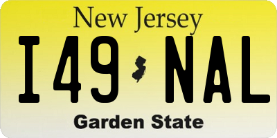 NJ license plate I49NAL